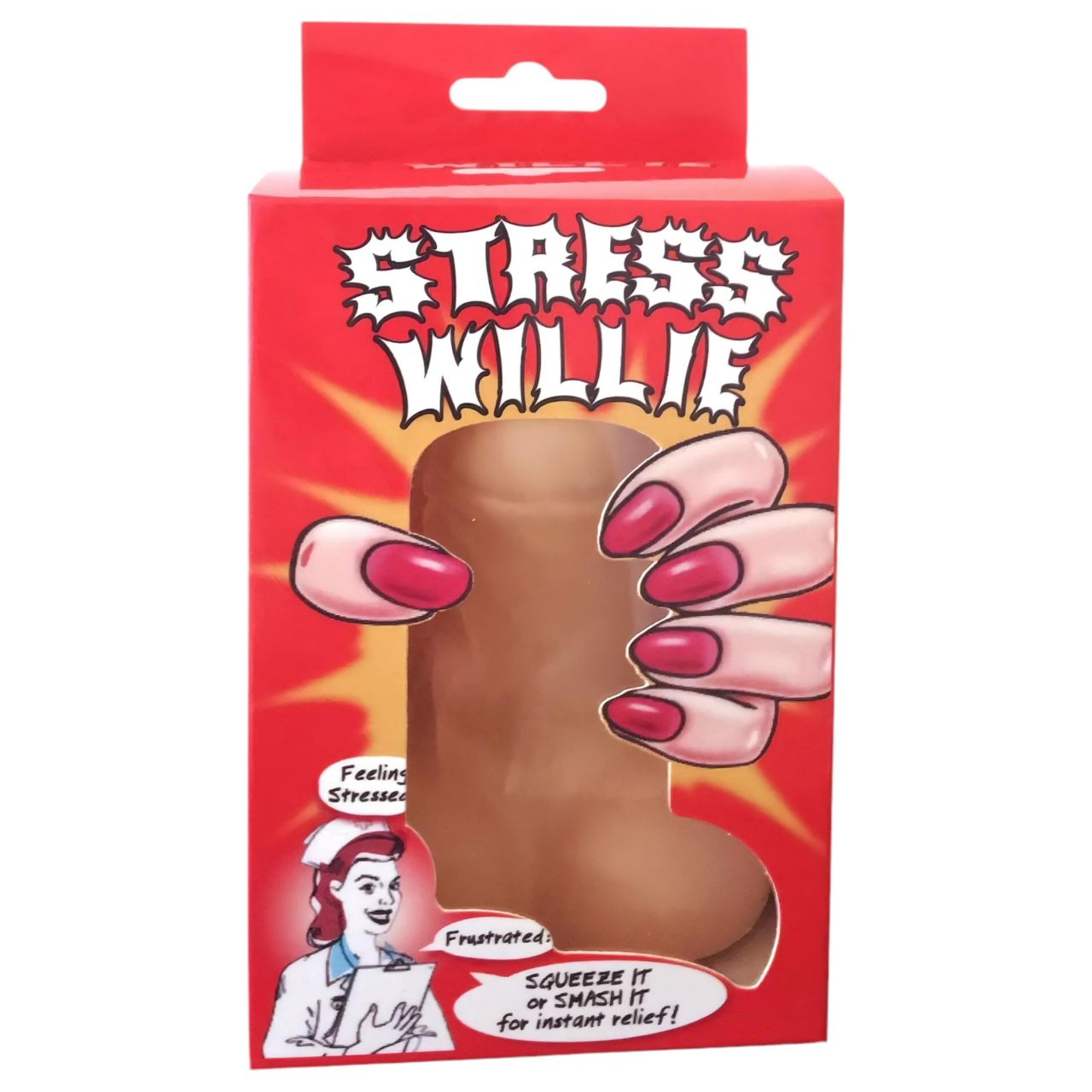 Stress Willie - stresszoldó labda - fütyi (natúr)