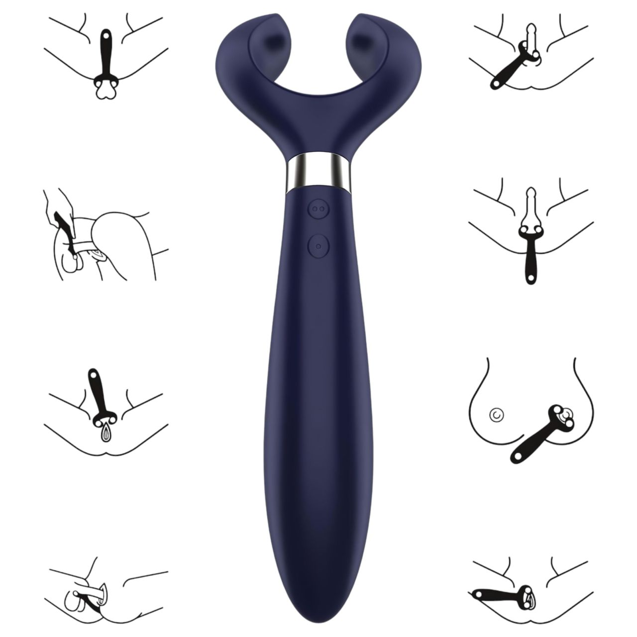 Satisfyer Endless Fun - akkus, vízálló párvibrátor (kék)