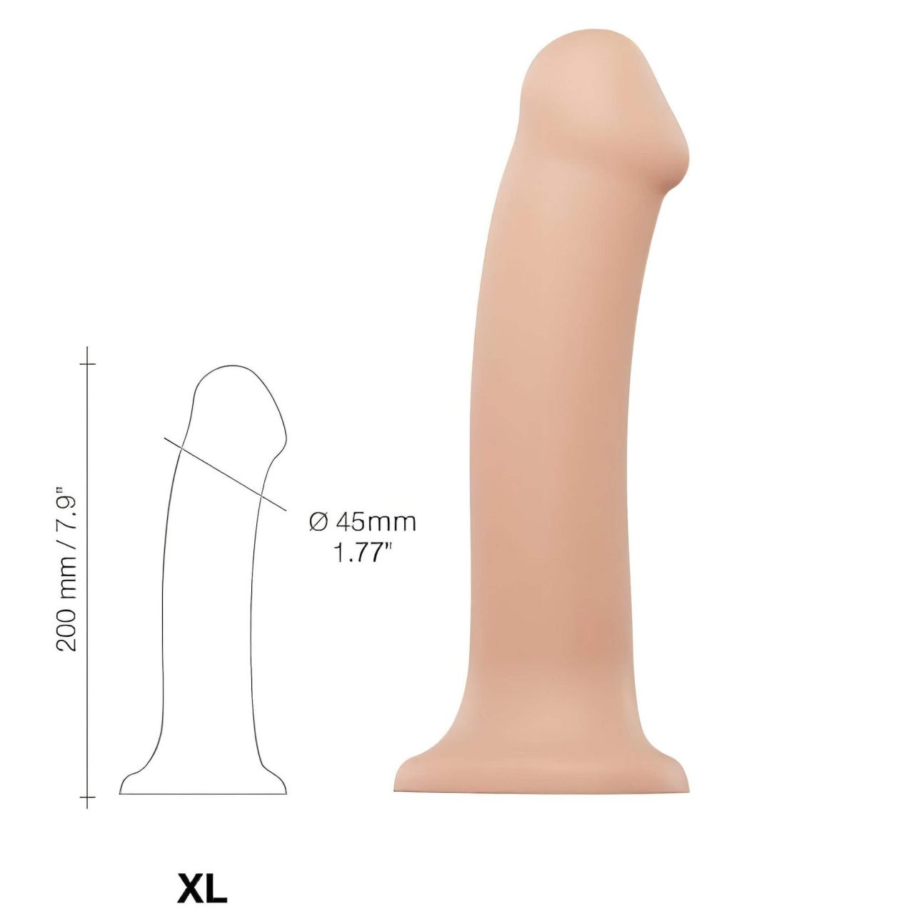/ Strap-on-me XL - dupla rétegű élethű dildó - extra nagy (natúr) / Strap-on-me XL - dupla rétegű élethű dildó - extra nagy (natúr)