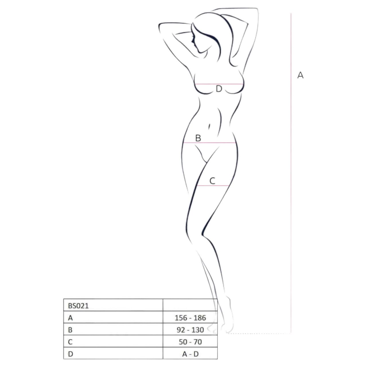 / Passion BS021 - ujjatlan, nyitott necc overál (fehér) - S-L / Passion BS021 - ujjatlan, nyitott necc overál (fehér) - S-L