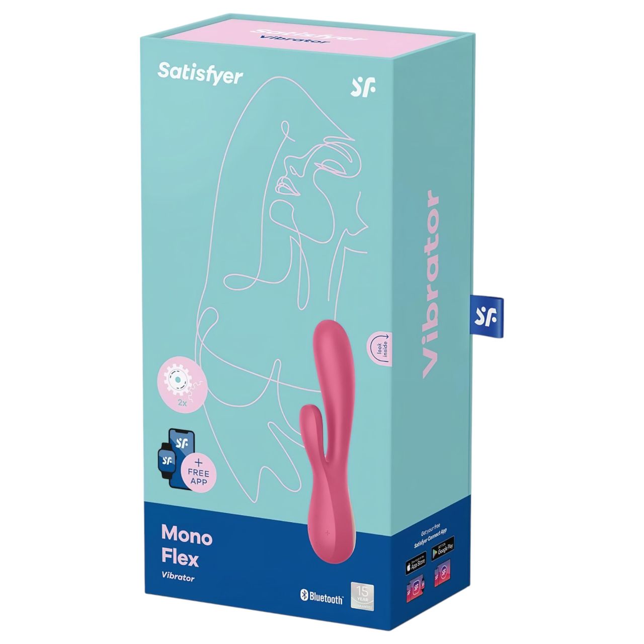 Satisfyer Mono Flex - okos vízálló vibrátor (piros)