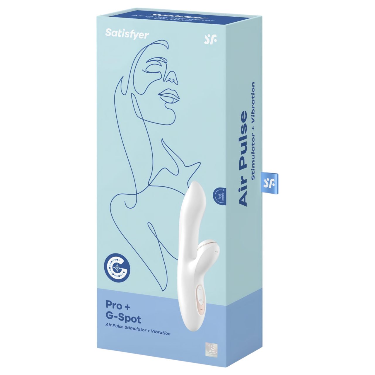 Satisfyer Pro+ G-spot - csiklóizgató és G-pont vibrátor (fehér)