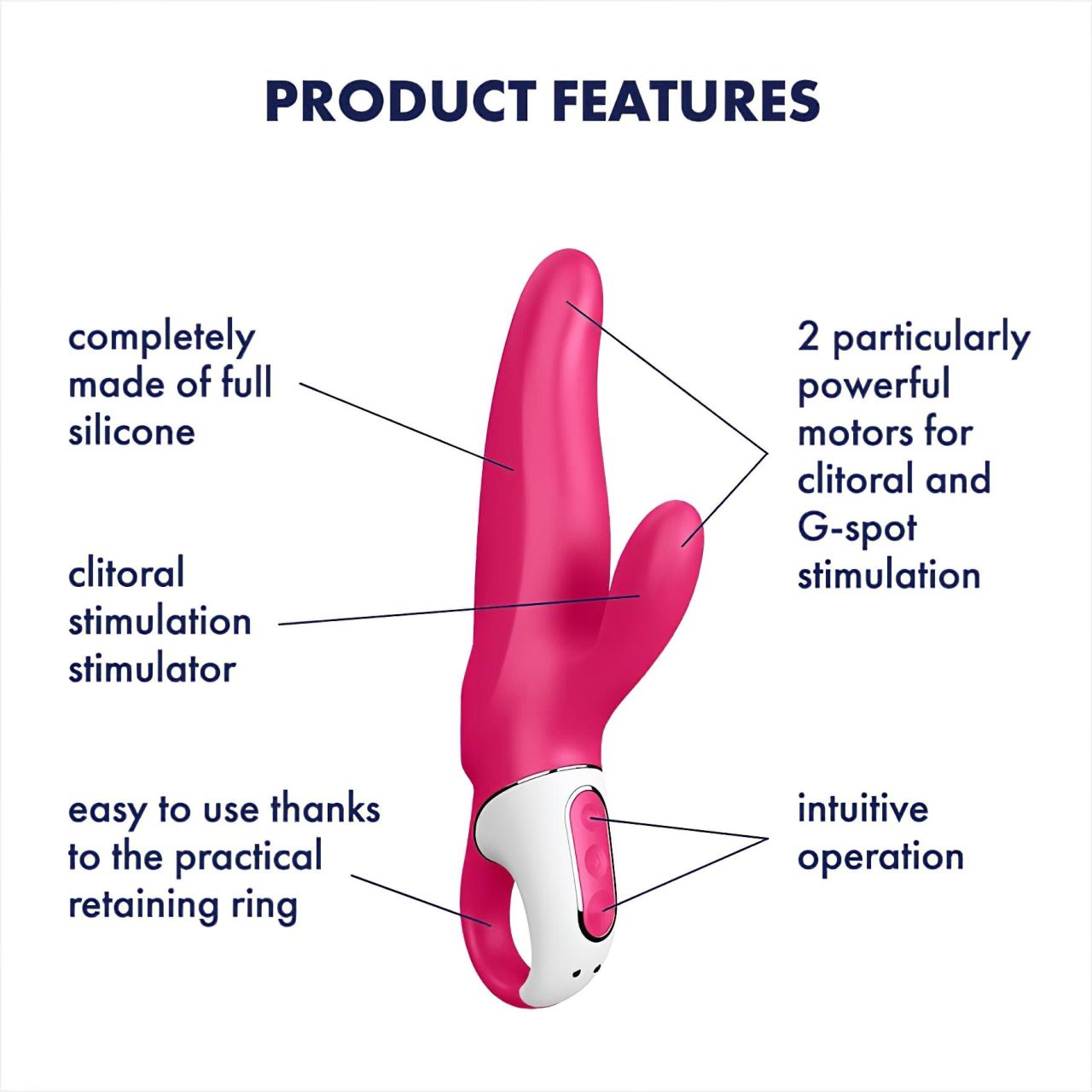 Satisfyer Mr. Rabbit - vízálló csiklókaros vibrátor (pink) Satisfyer Mr. Rabbit - vízálló csiklókaros vibrátor (pink)