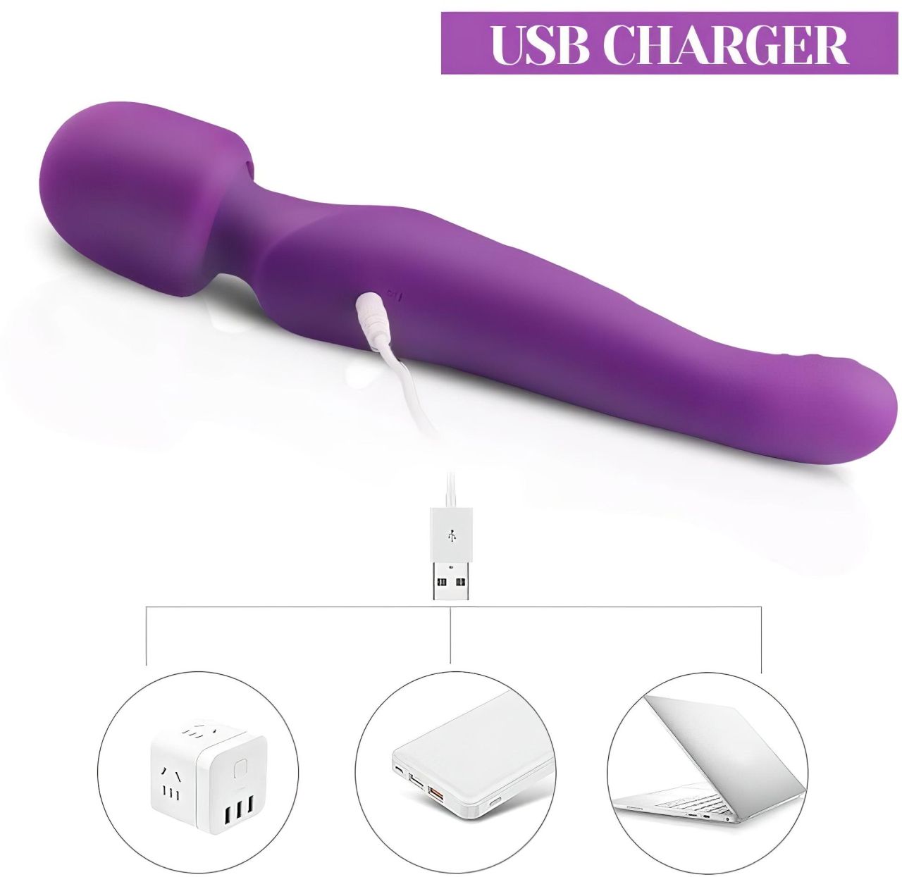 Tracy's Dog Wand - pulzáló masszírozó vibrátor (lila)