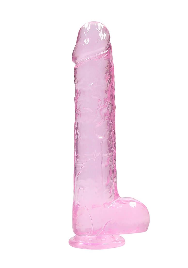 REALROCK - áttetsző élethű dildó - pink (22cm)
