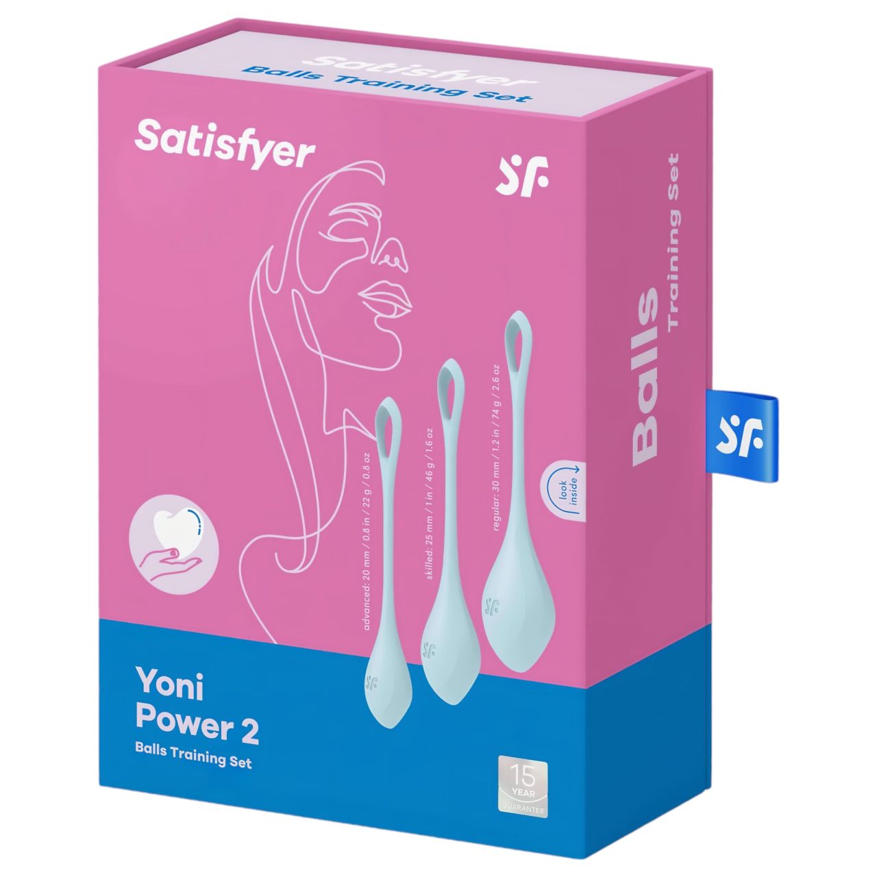 Satisfyer Yoni Power 2 - gésagolyó szett - kék (3 részes) Satisfyer Yoni Power 2 - gésagolyó szett - kék (3 részes)