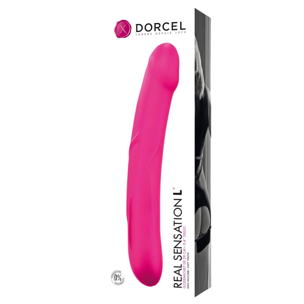 Dorcel Real Sensation L - szilikon dildó (pink) Dorcel Real Sensation L - szilikon dildó (pink)