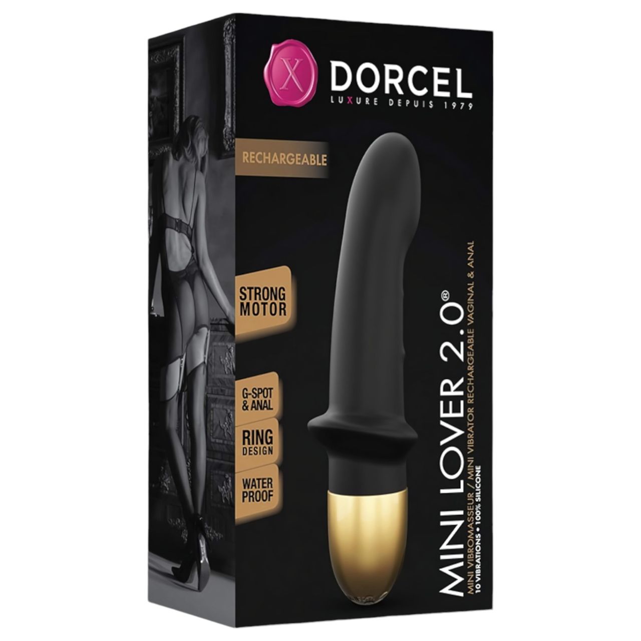 / Dorcel Mini Lover 2.0 - akkus, G-pont vibrátor (fekete-arany)