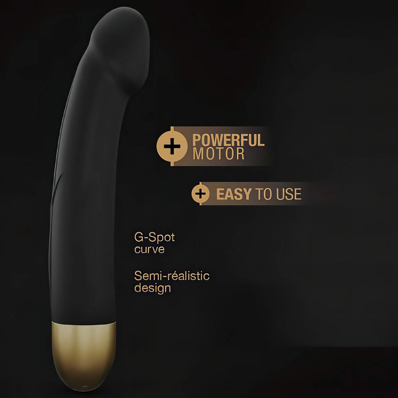 Dorcel Real Vibration M 2.0 - akkus vibrátor (fekete-arany) Dorcel Real Vibration M 2.0 - akkus vibrátor (fekete-arany)