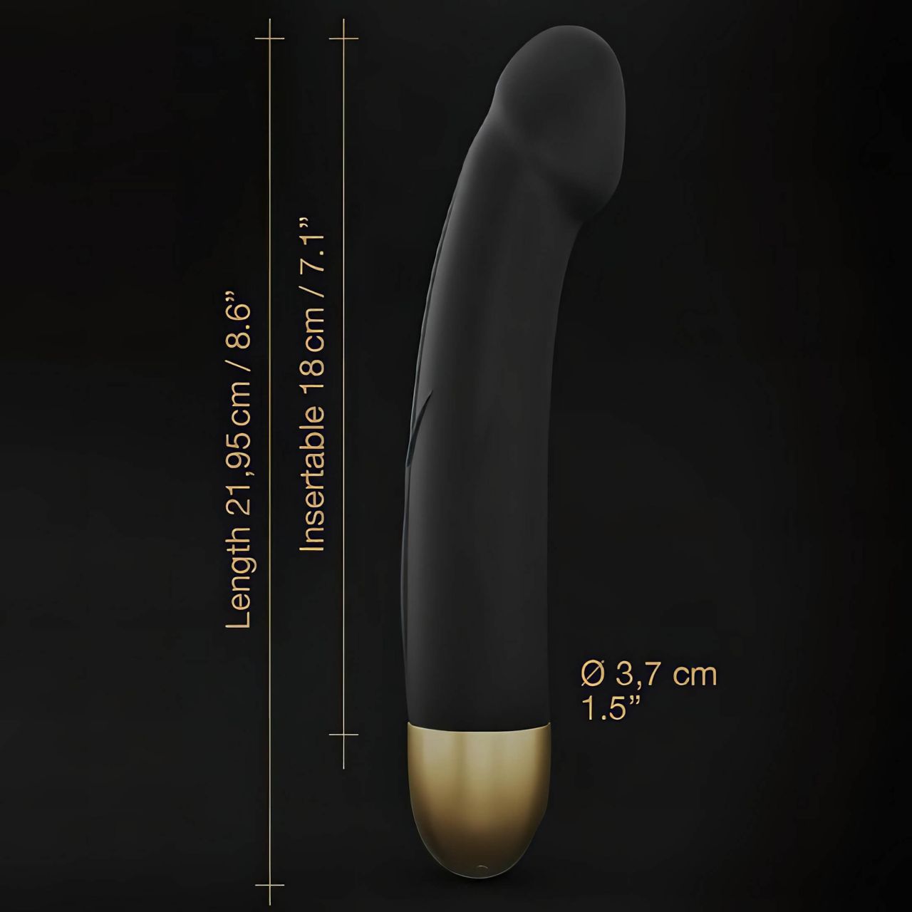 Dorcel Real Vibration M 2.0 - akkus vibrátor (fekete-arany) Dorcel Real Vibration M 2.0 - akkus vibrátor (fekete-arany)