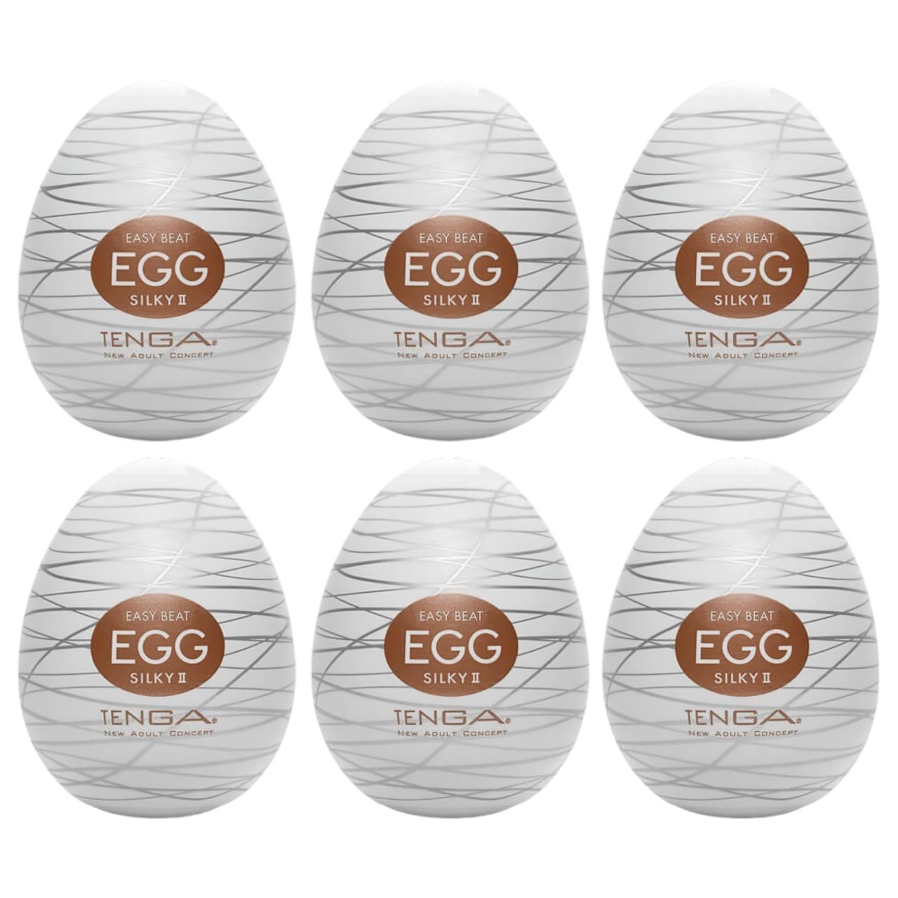 TENGA Egg Silky II - maszturbációs tojás (6db)