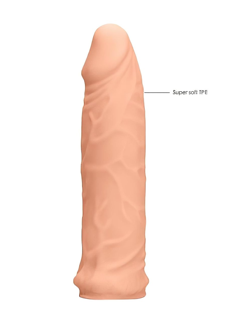 RealRock Penis Sleeve 6 - péniszköpeny (17cm) - natúr