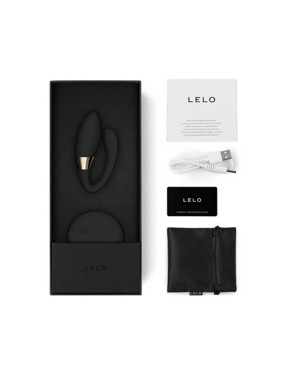 LELO Tiani Duo - szilikon párvibrátor (fekete)