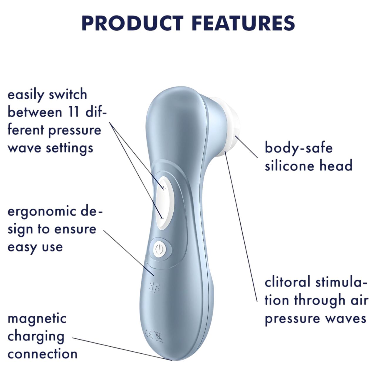 Satisfyer Pro 2 Gen2 - akkus léghullámos csiklóizgató (Kék)