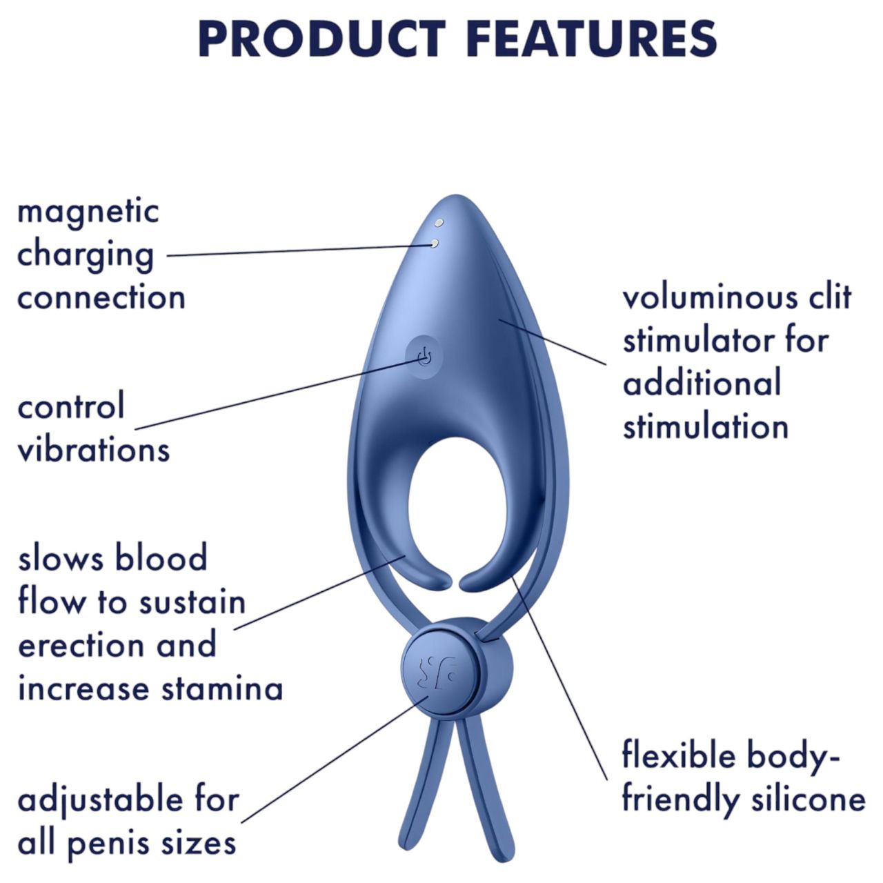 Satisfyer Sniper - akkus, vibrációs péniszgyűrű (kék) Satisfyer Sniper - akkus, vibrációs péniszgyűrű (kék)