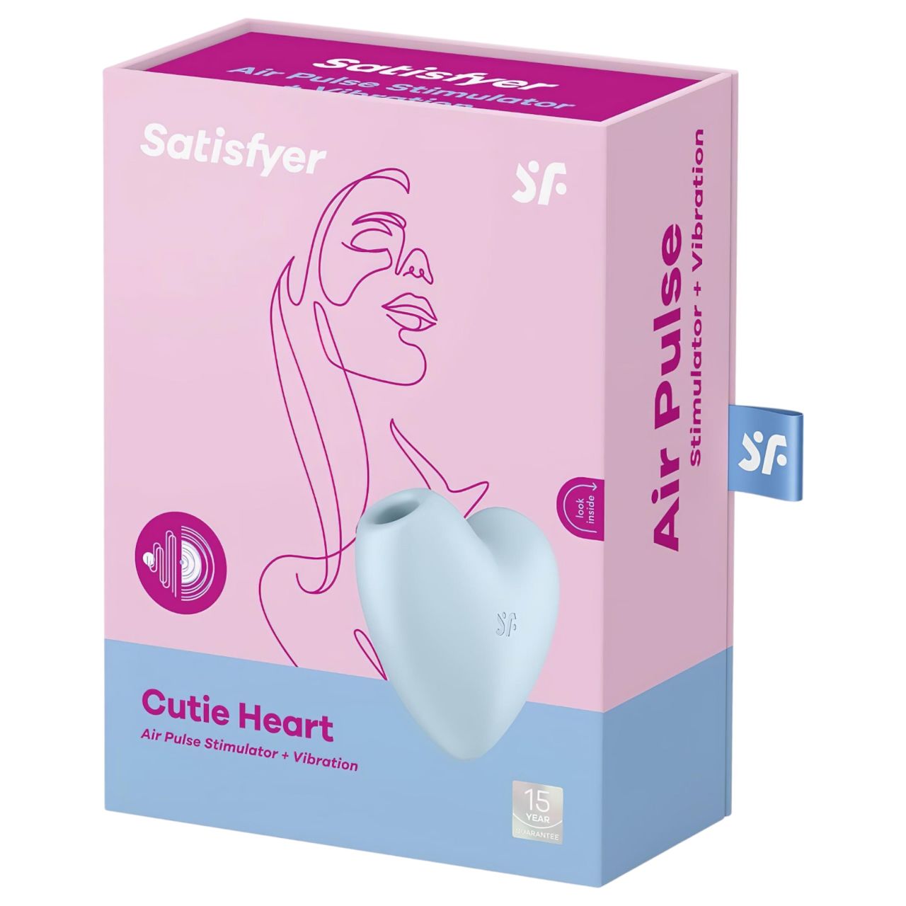 Satisfyer Cutie Heart - akkus léghullámos csiklóvibrátor (kék)