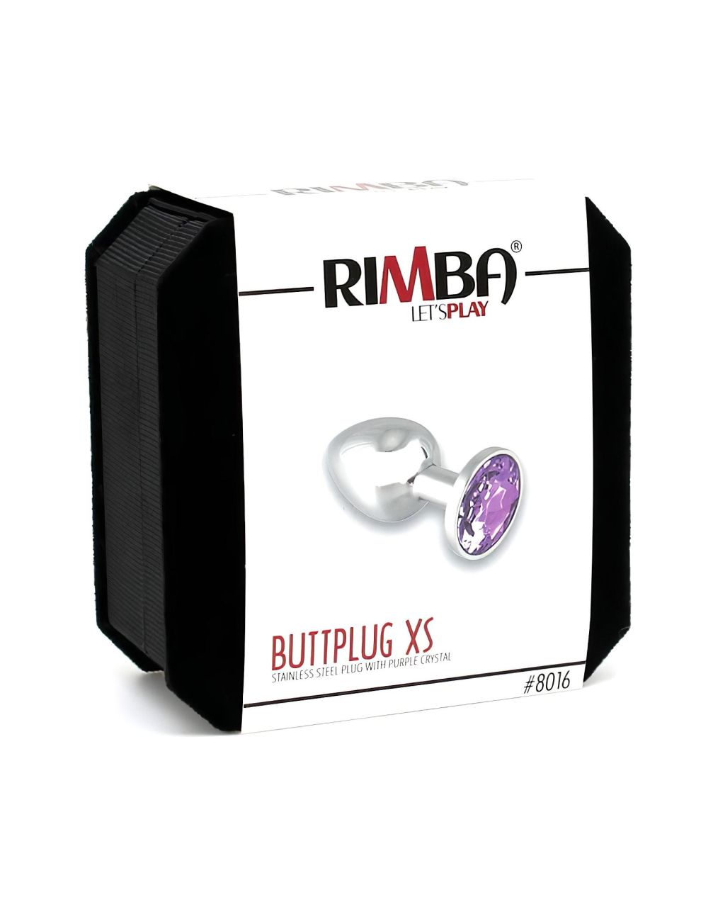 Rimba XS - lila köves, fém anál plug (ezüst) Rimba XS - lila köves, fém anál plug (ezüst)