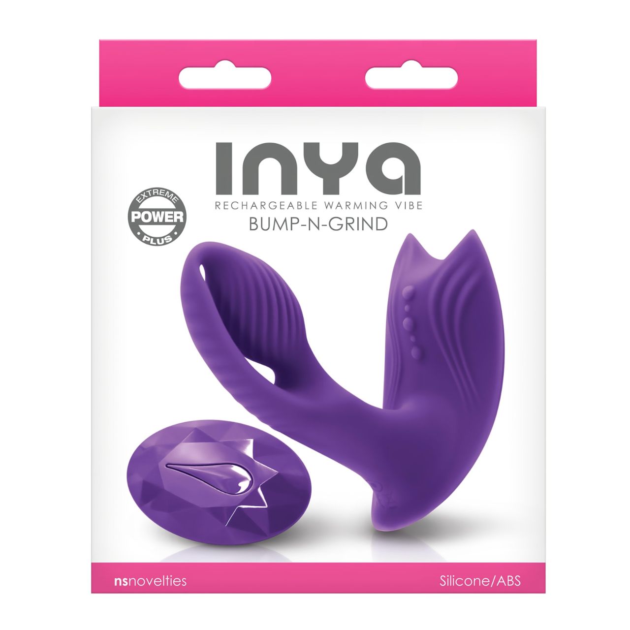 / Inya Bump-N-Grind - rádiós, melegítő 2in1 csikló vibrátor (lila)