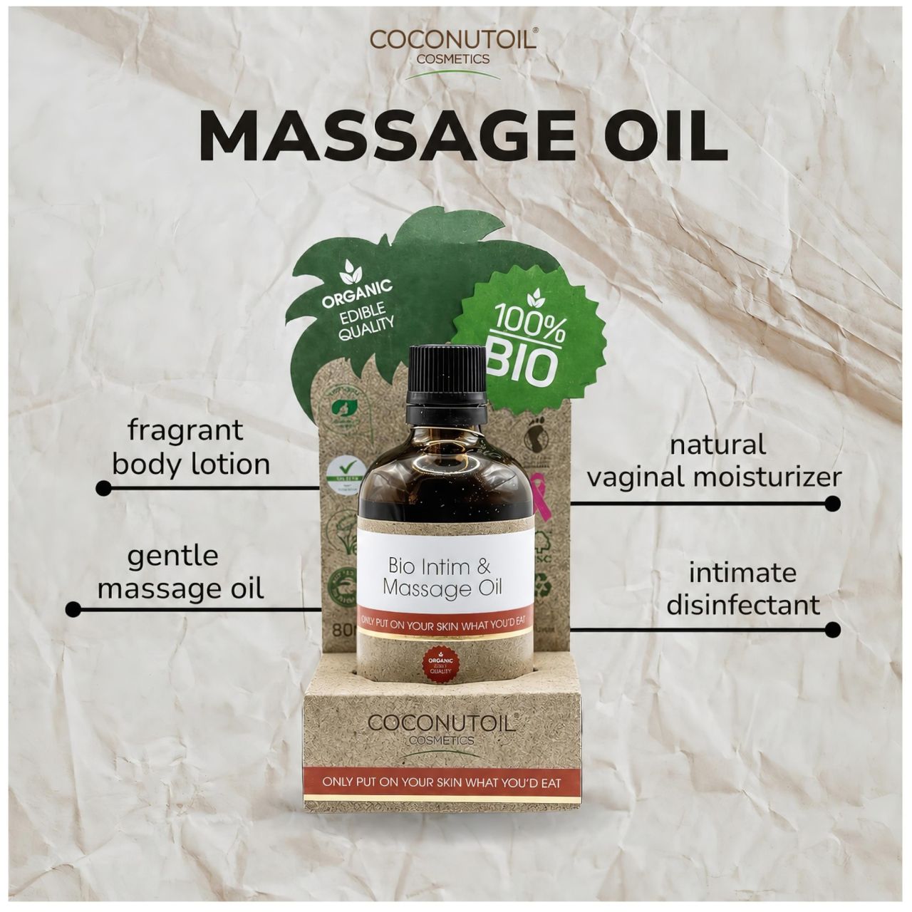 Coconutoil - bio Intim & Masszázsolaj (80 ml) Coconutoil - bio Intim & Masszázsolaj (80 ml)