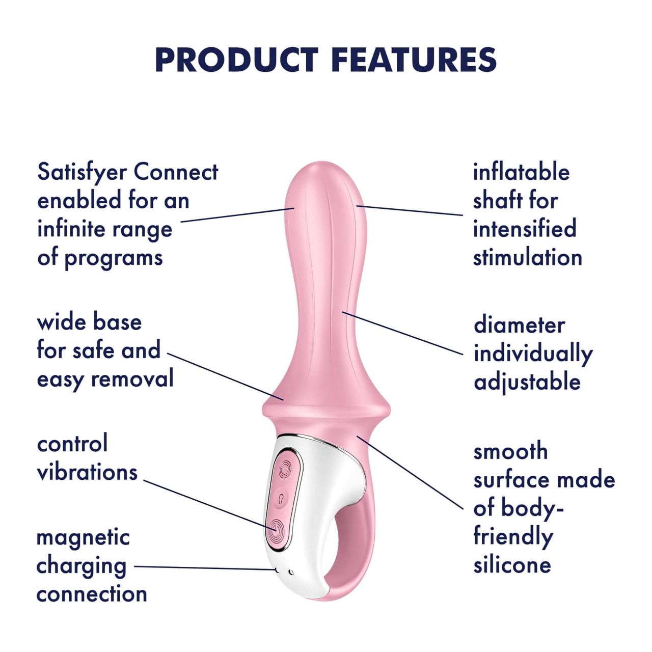 / Satisfyer Air Pump Booty 5 - okos pumpálható anál vibrátor (pink)