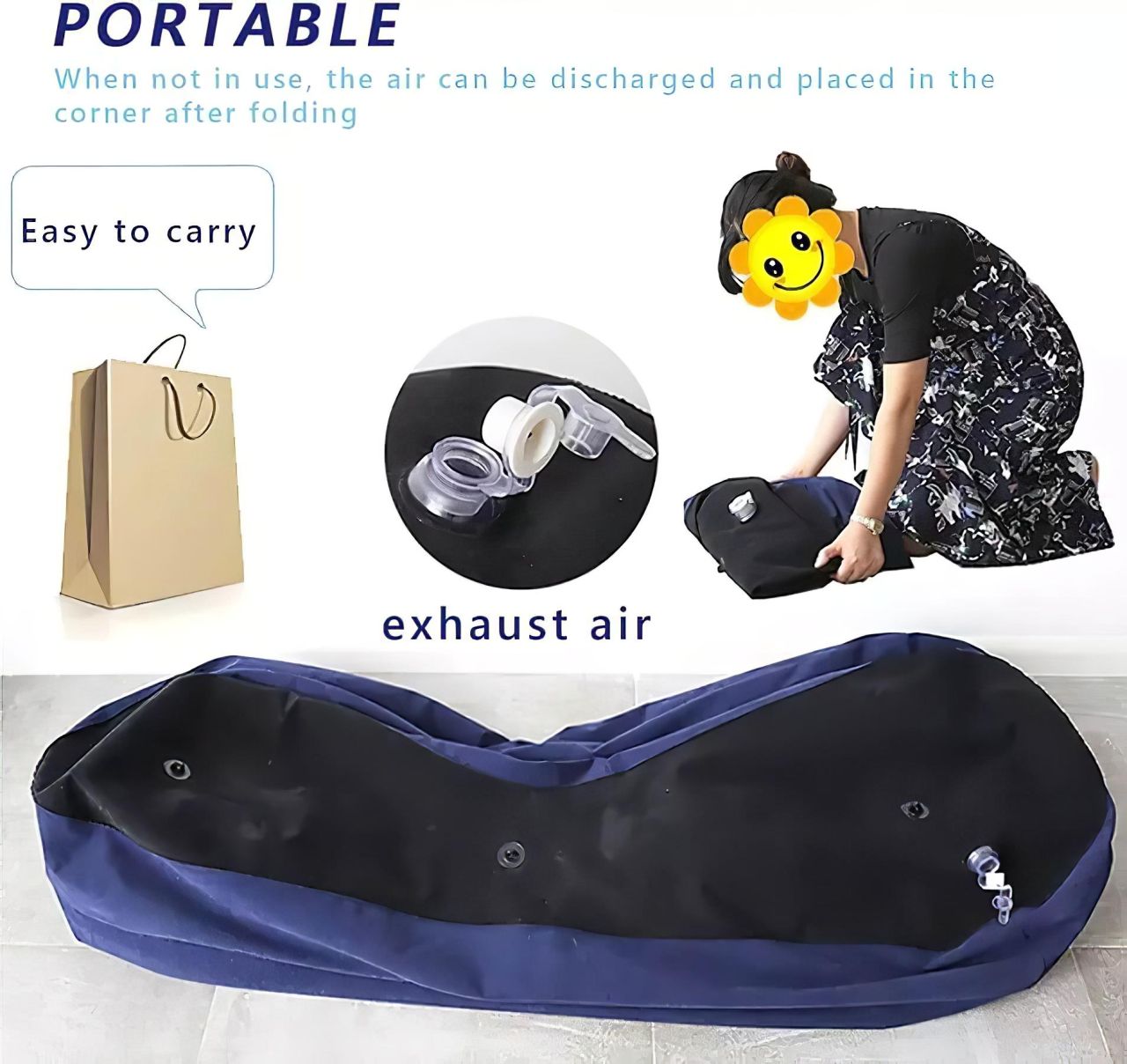 Desirel Magic Pillow - felfújható szex szófa - nagy (kék) Desirel Magic Pillow - felfújható szex szófa - nagy (kék)