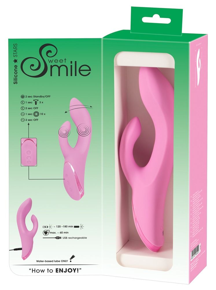 SMILE Nodding - akkus, csiklókaros, bólogató vibrátor (pink)