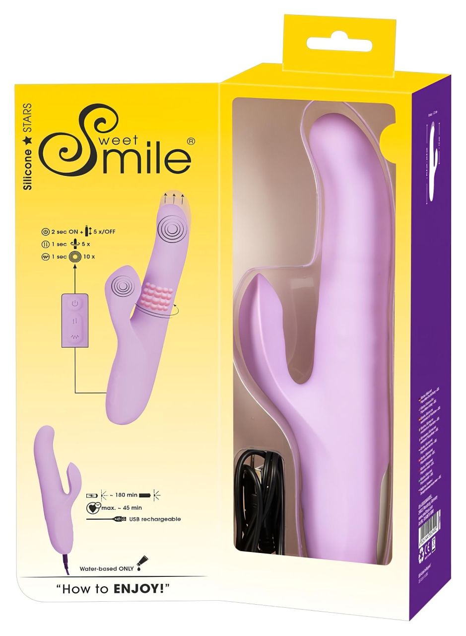 SMILE Thrusting - csiklókaros, forgó-lökő vibrátor (lila)