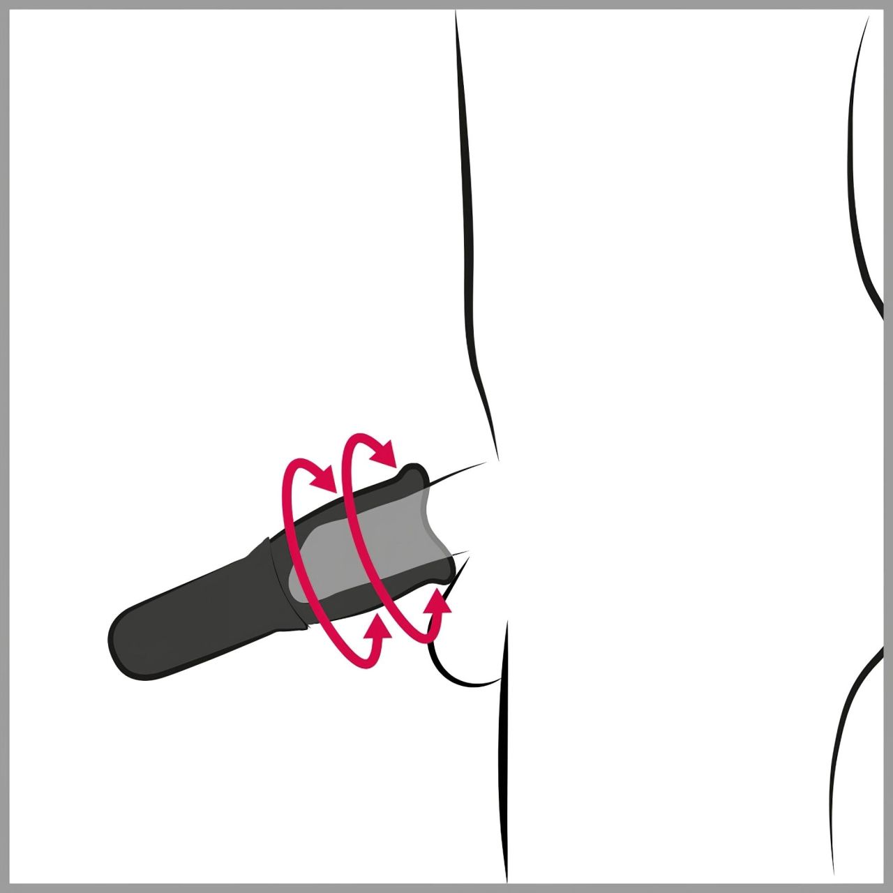 STROKER Rotating - akkus, forgó műszáj maszturbátor (fekete)