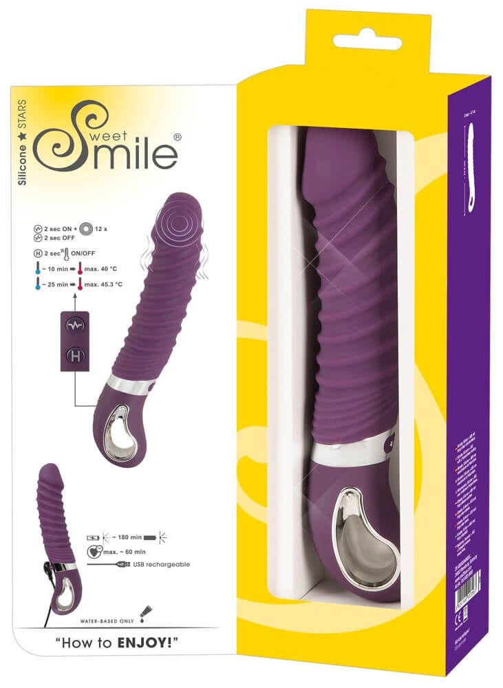 SMILE Soft - akkus, melegítős vibrátor (lila)