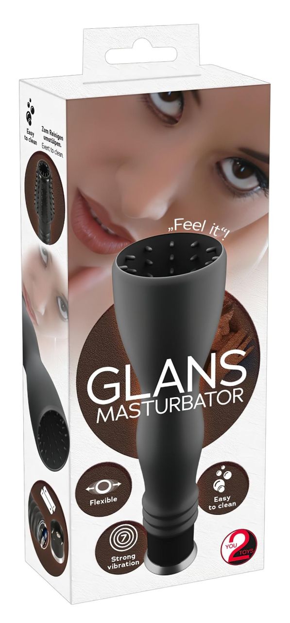 You2Toys - Glans - makk vibrátor (fekete)