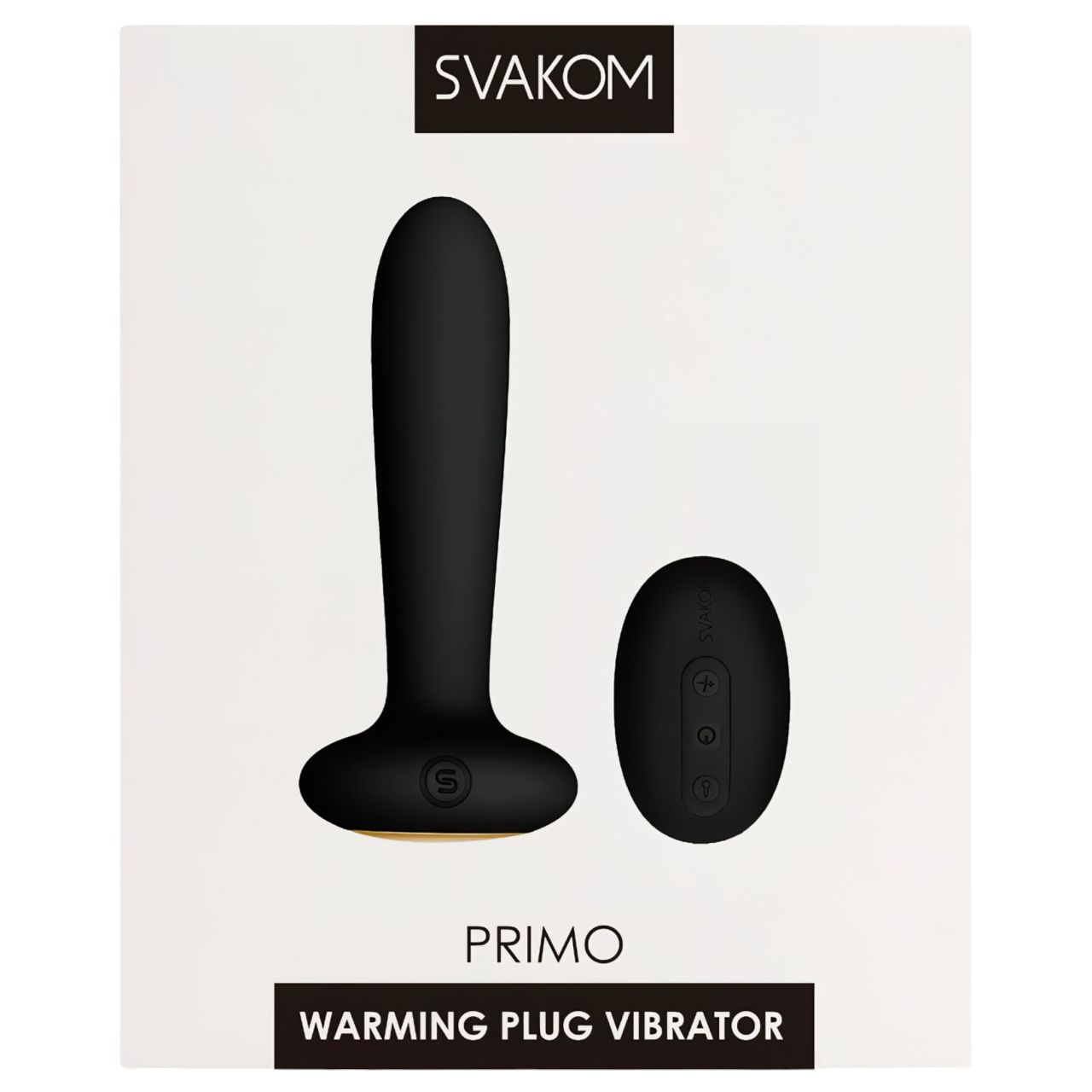 Svakom Primo - akkus, vízálló, melegítő anál vibrátor (fekete)