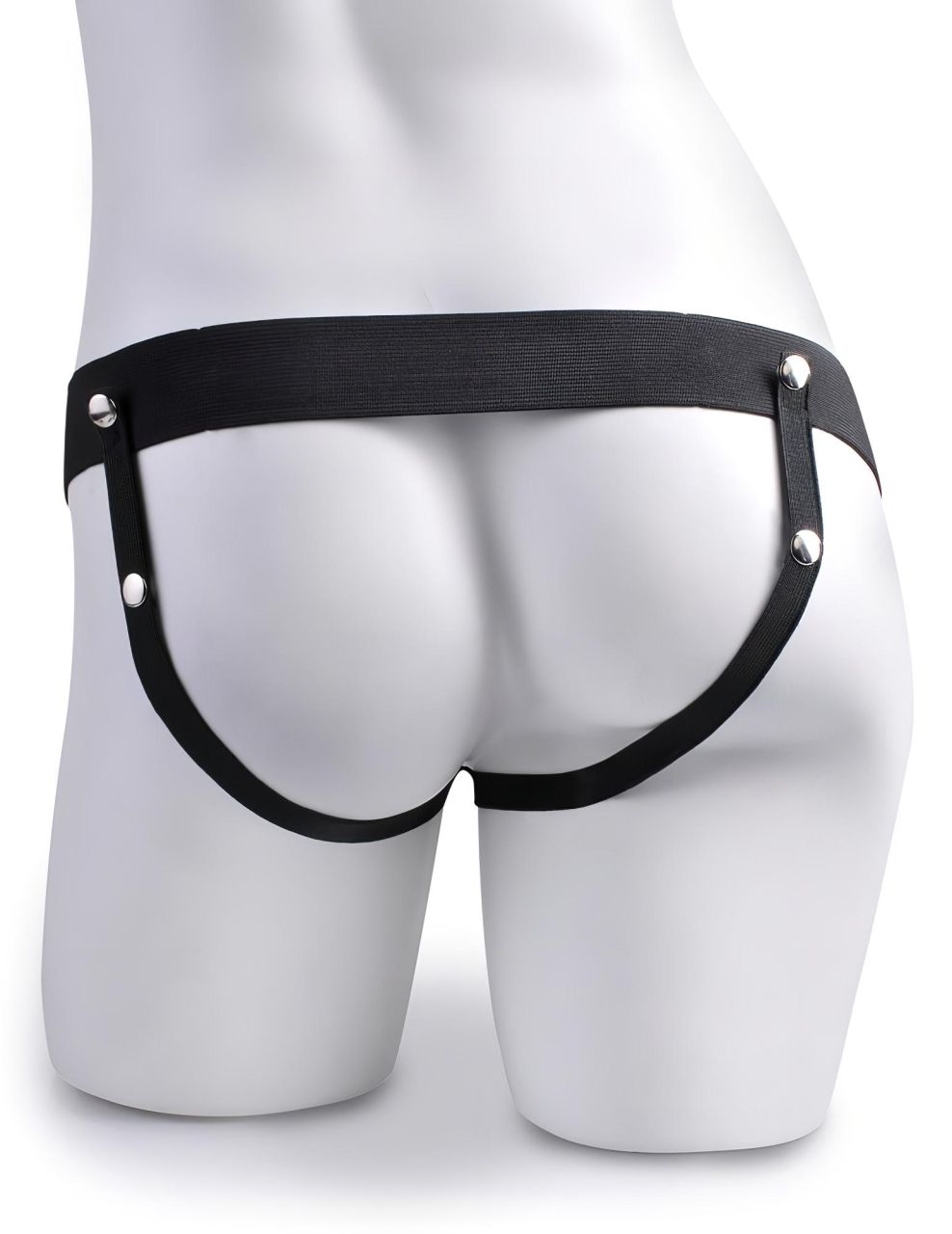 Fetish Strap-On 6 - felcsatolható, üreges vibrátor (natúr)