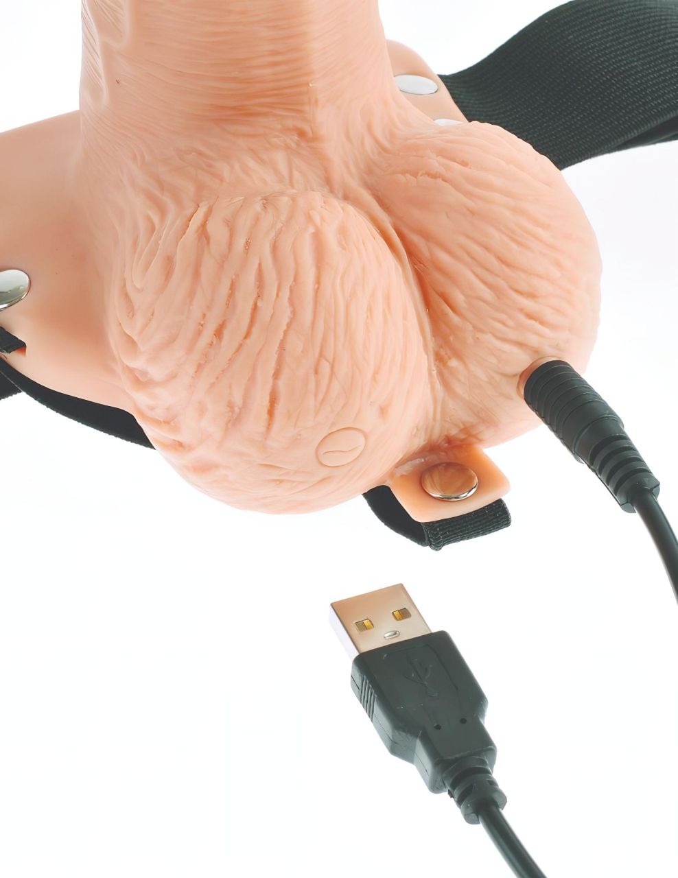 Pipedream - Fetish Strap-On 6 - felcsatolható, üreges vibrátor (testszínű) Pipedream - Fetish Strap-On 6 - felcsatolható, üreges vibrátor (testszínű)