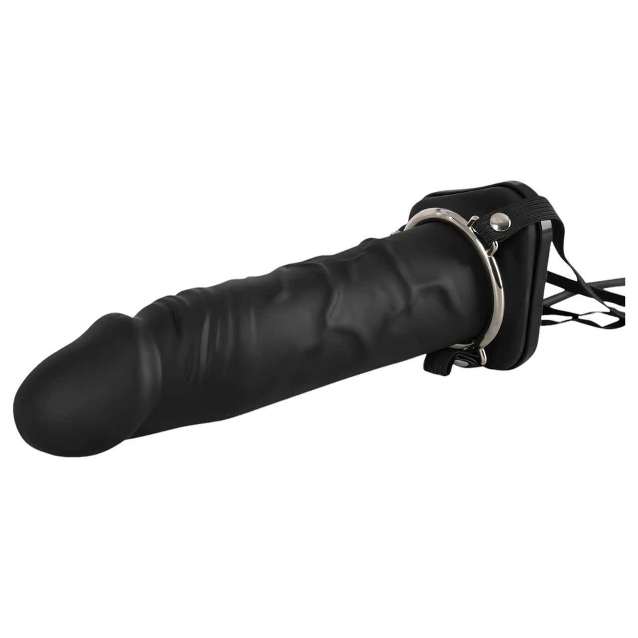 You2Toys - Inflatable Strap-On - üreges, szilikon dildó (fekete)