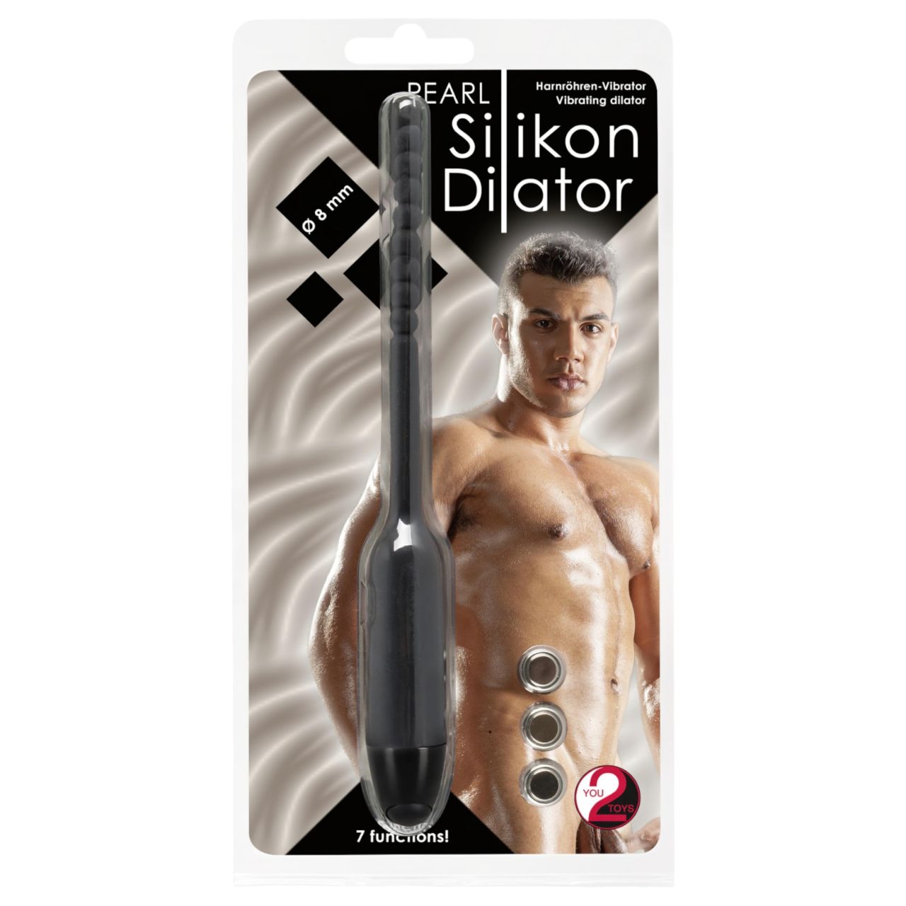 You2Toys Pearl Dilator - gömbös húgycsővibrátor - 0,8cm (fekete)