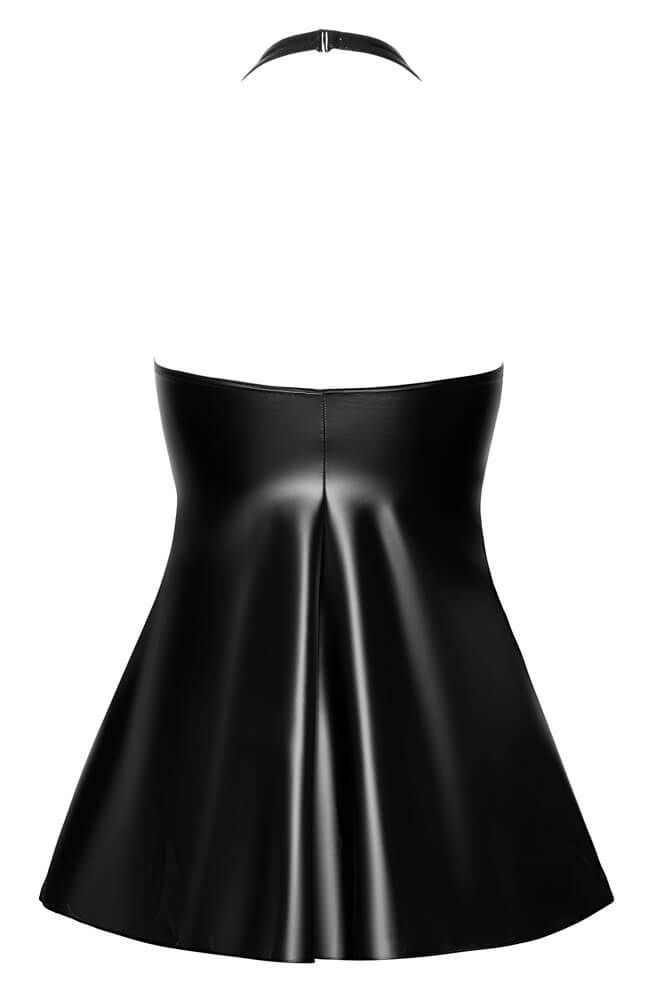 Noir - kigyóbőrmintás felsős miniruha (fekete)