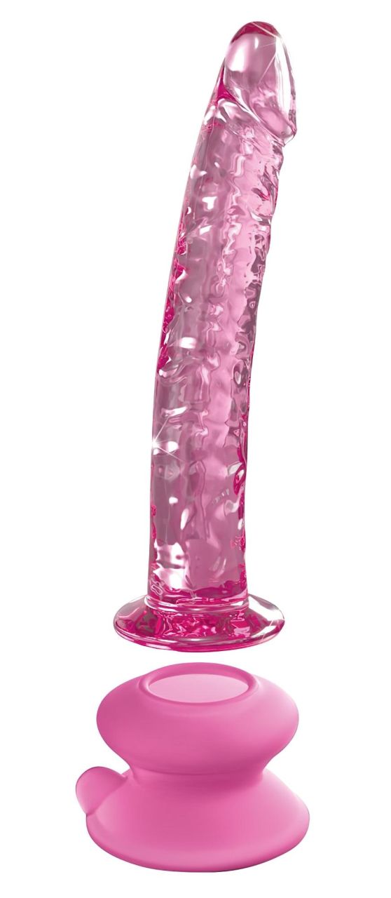 Icicles No. 86 - péniszes üveg dildó (pink)