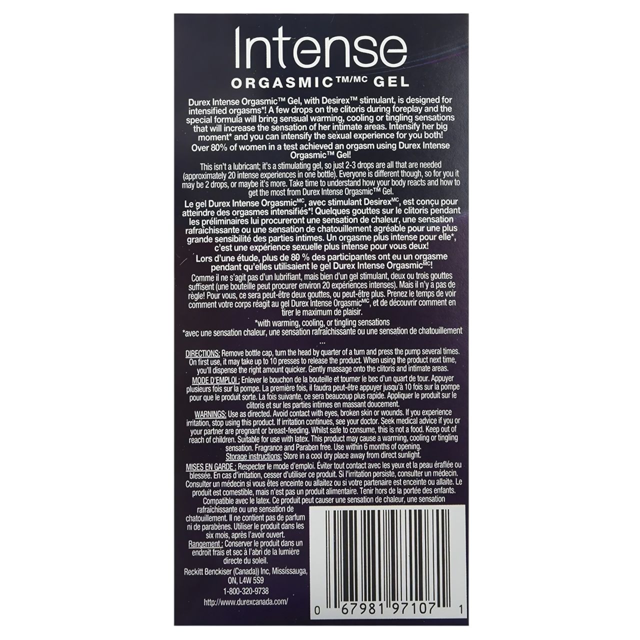 Durex Intense Orgasmic - stimuláló intim gél nőknek (10ml)