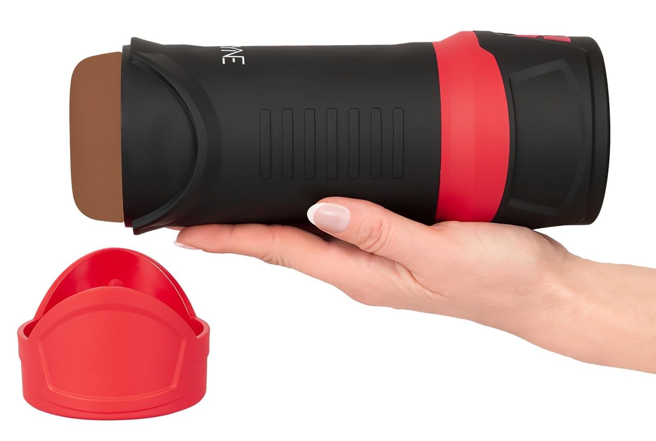 WYNE 04 - akkus, rezgő-szívó maszturbátor (barna) WYNE 04 - akkus, rezgő-szívó maszturbátor (barna)