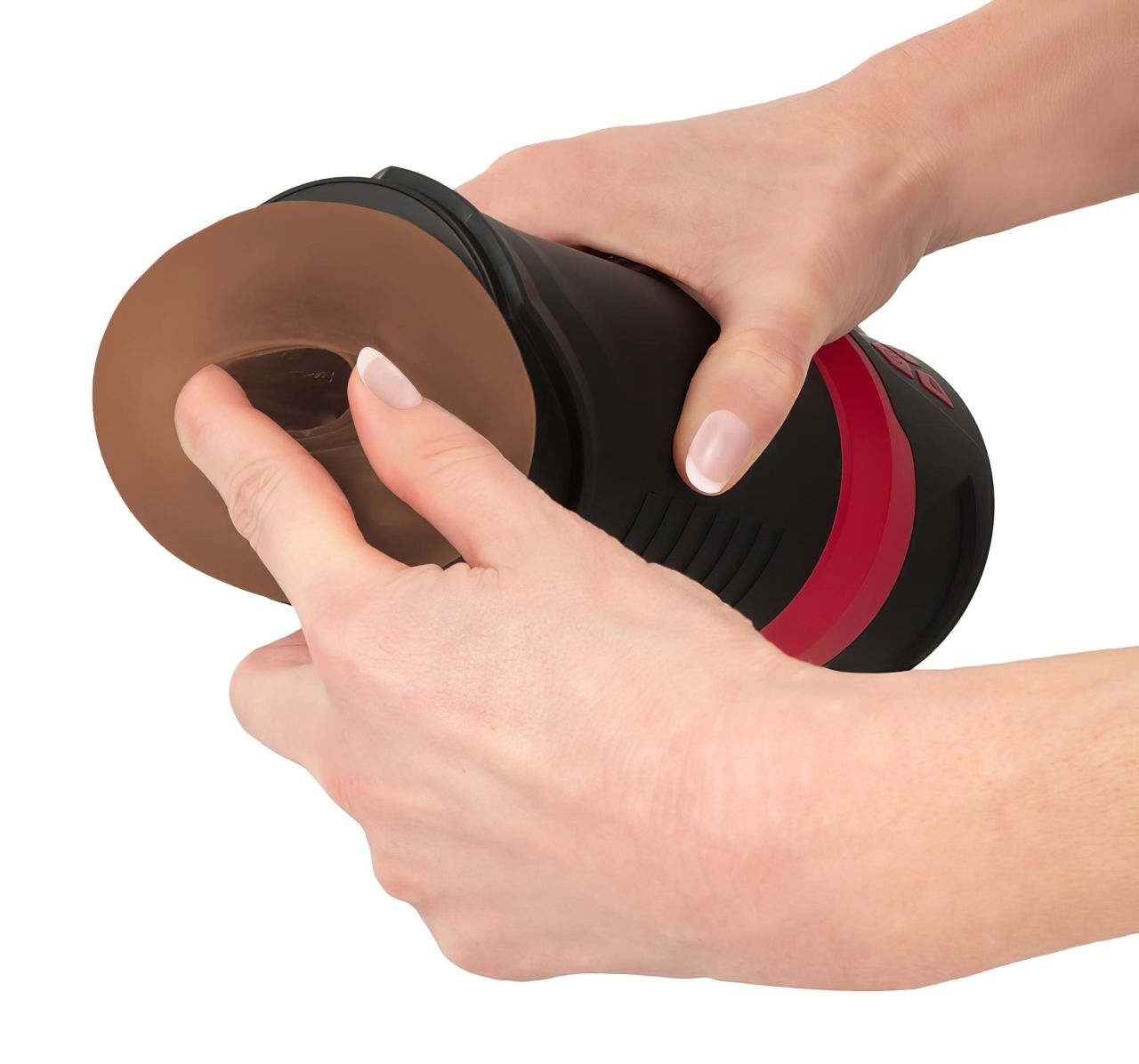 WYNE 04 - akkus, rezgő-szívó maszturbátor (barna) WYNE 04 - akkus, rezgő-szívó maszturbátor (barna)