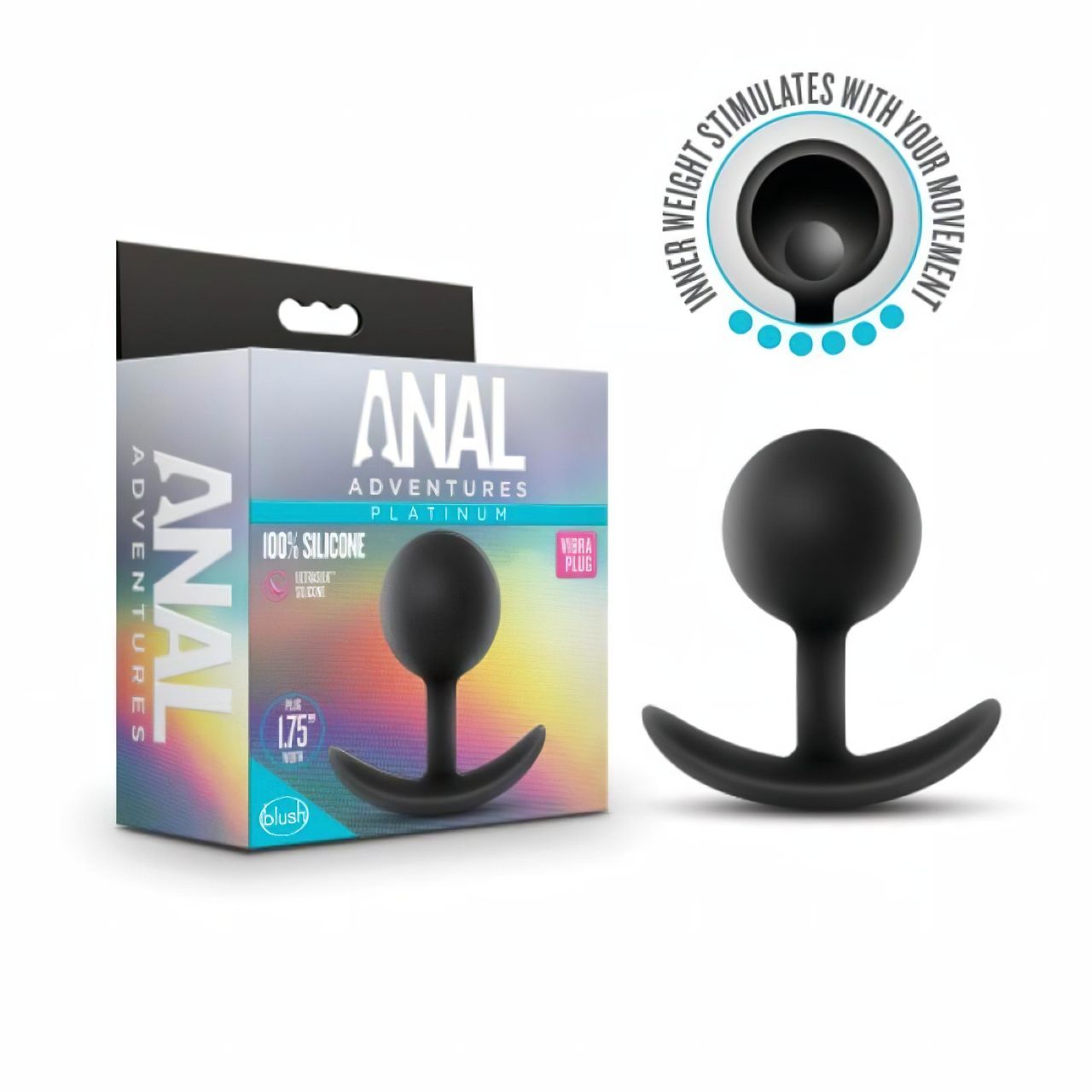 / Anal Adventures Platinum Vibra Plug - anál dildó (fekete)