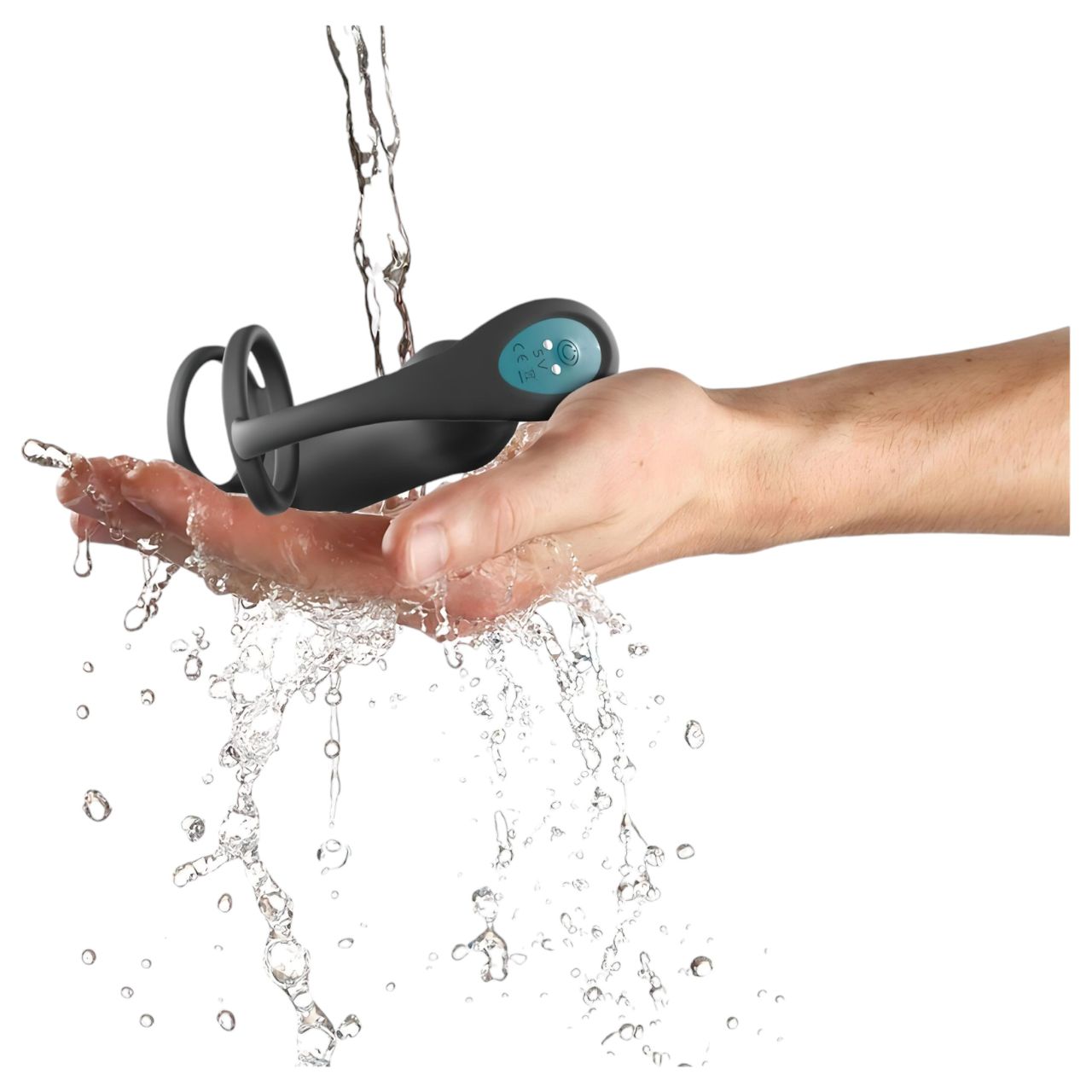 / Love to Love - prosztata vibrátor gyűrűvel (fekete)