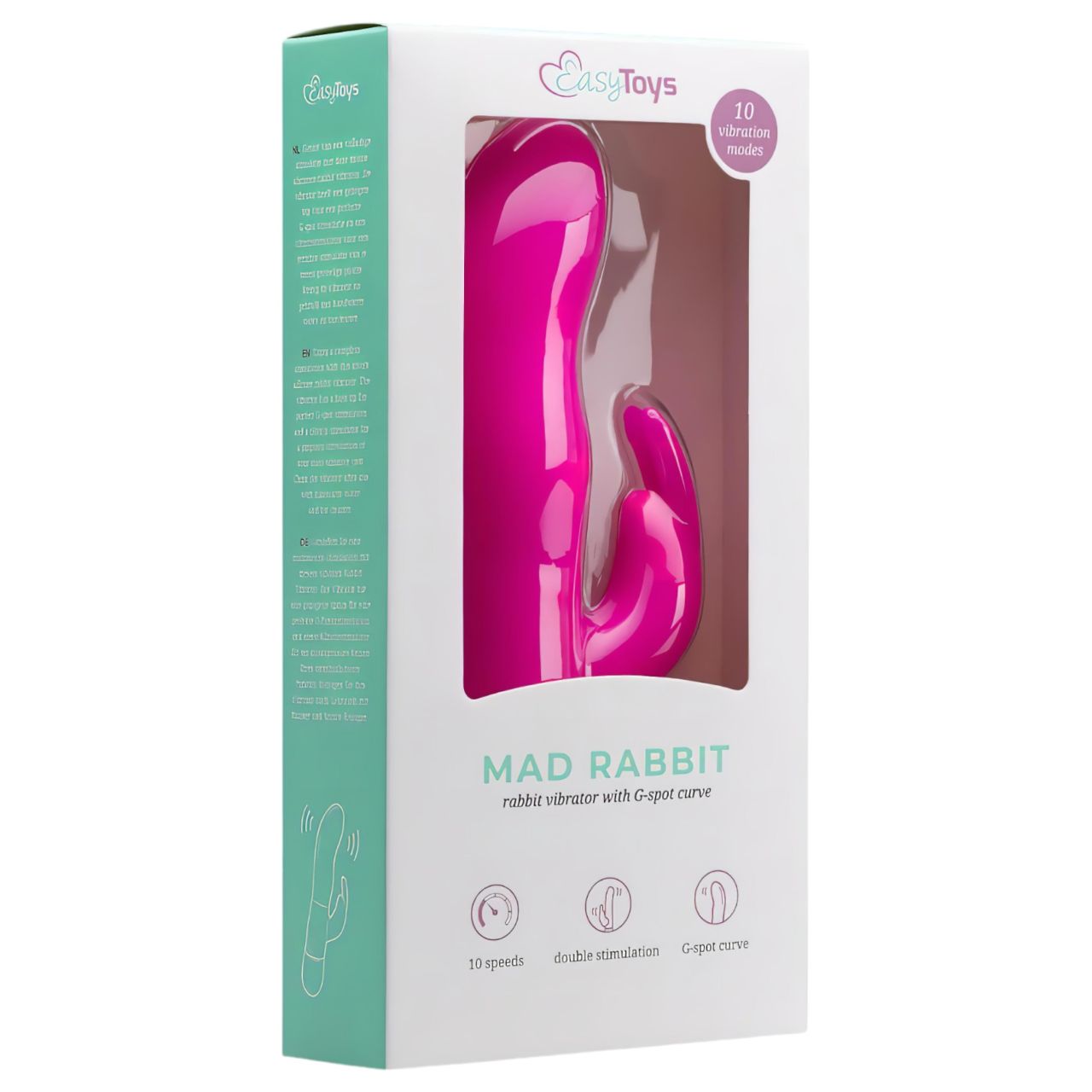 Easytoys Mad Rabbit - nyuszis csiklókaros vibrátor (pink)