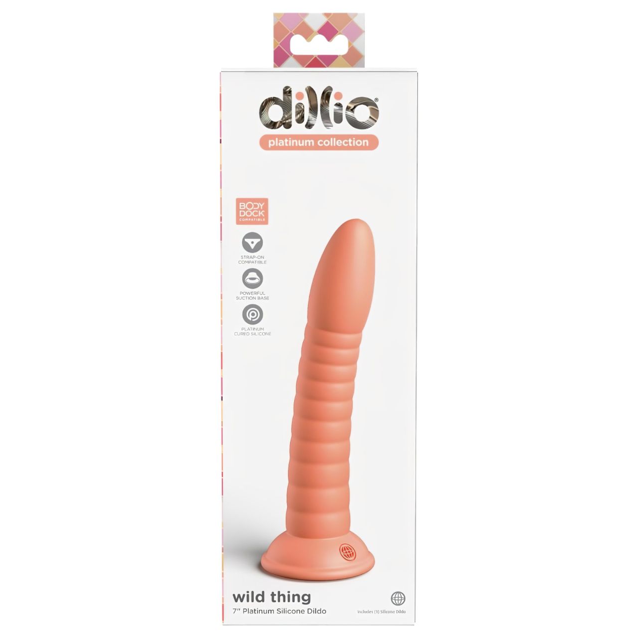 Dillio Wild Thing - barázdált dildó (19cm) - narancs Dillio Wild Thing - barázdált dildó (19cm) - narancs
