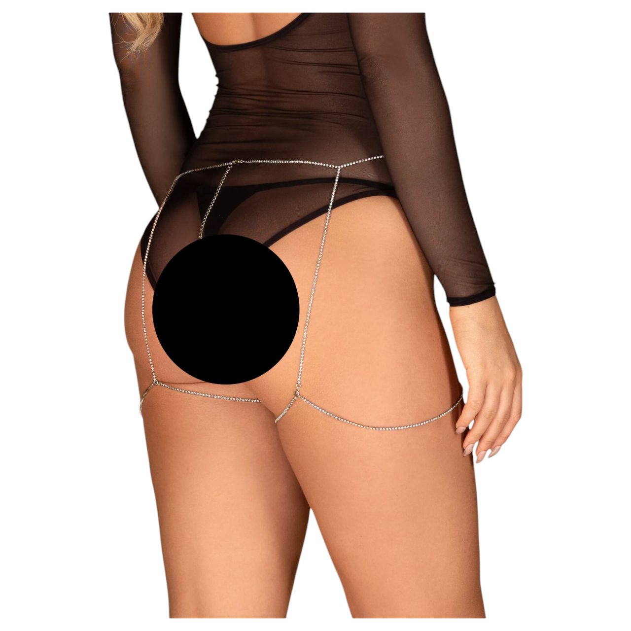 Obsessive Bijou 905 - ékszer testhám alsó (ezüst) - S-L Obsessive Bijou 905 - ékszer testhám alsó (ezüst) - S-L