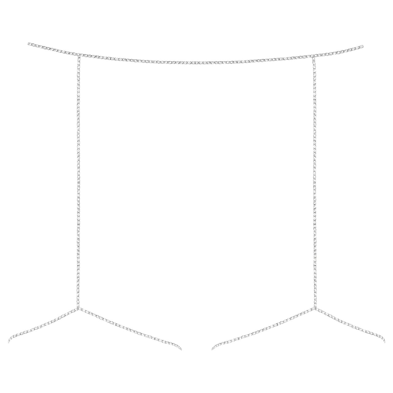 Obsessive Bijou 905 - ékszer testhám alsó (ezüst) - S-L Obsessive Bijou 905 - ékszer testhám alsó (ezüst) - S-L