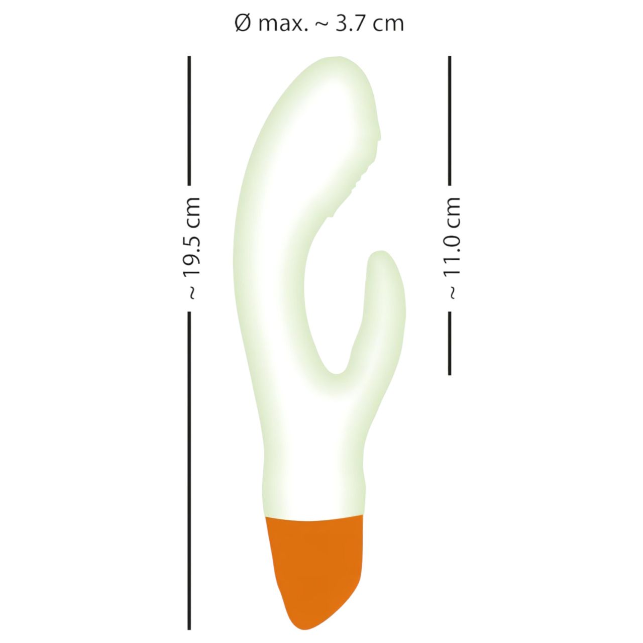 You2Toys Glow - foszforeszkáló csiklókaros vibrátor (fehér)
