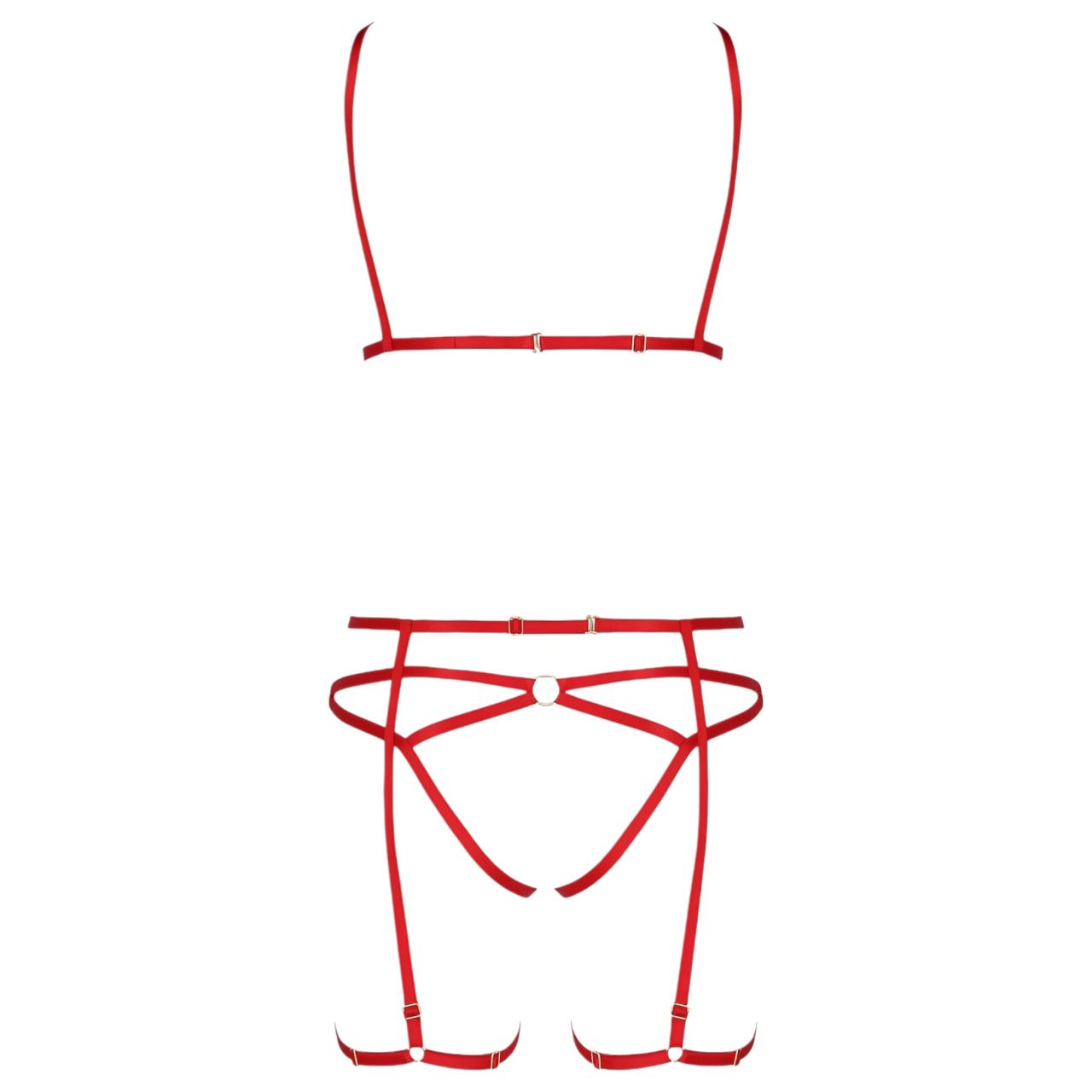 Passion Magali - dísz testhám szett - 3 részes (piros)