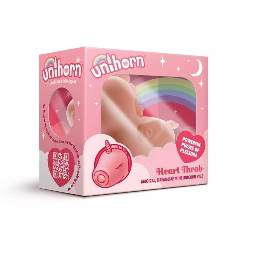 Unihorn Heart Throb - akkus unikornis csiklóizgató (pink)