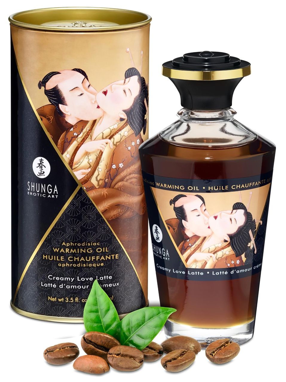 Shunga - melegítő masszázsolaj - krémes latte (100ml)